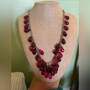 Elegant Loft Pink and Brown Necklace